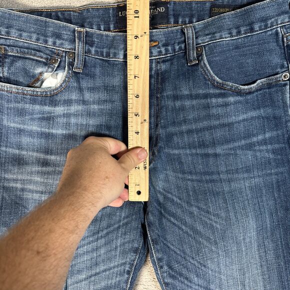 Lucky Brand Jeans Men’s Size 32x32 221 Original Straight Premium Italian Leather - Picture 6 of 16